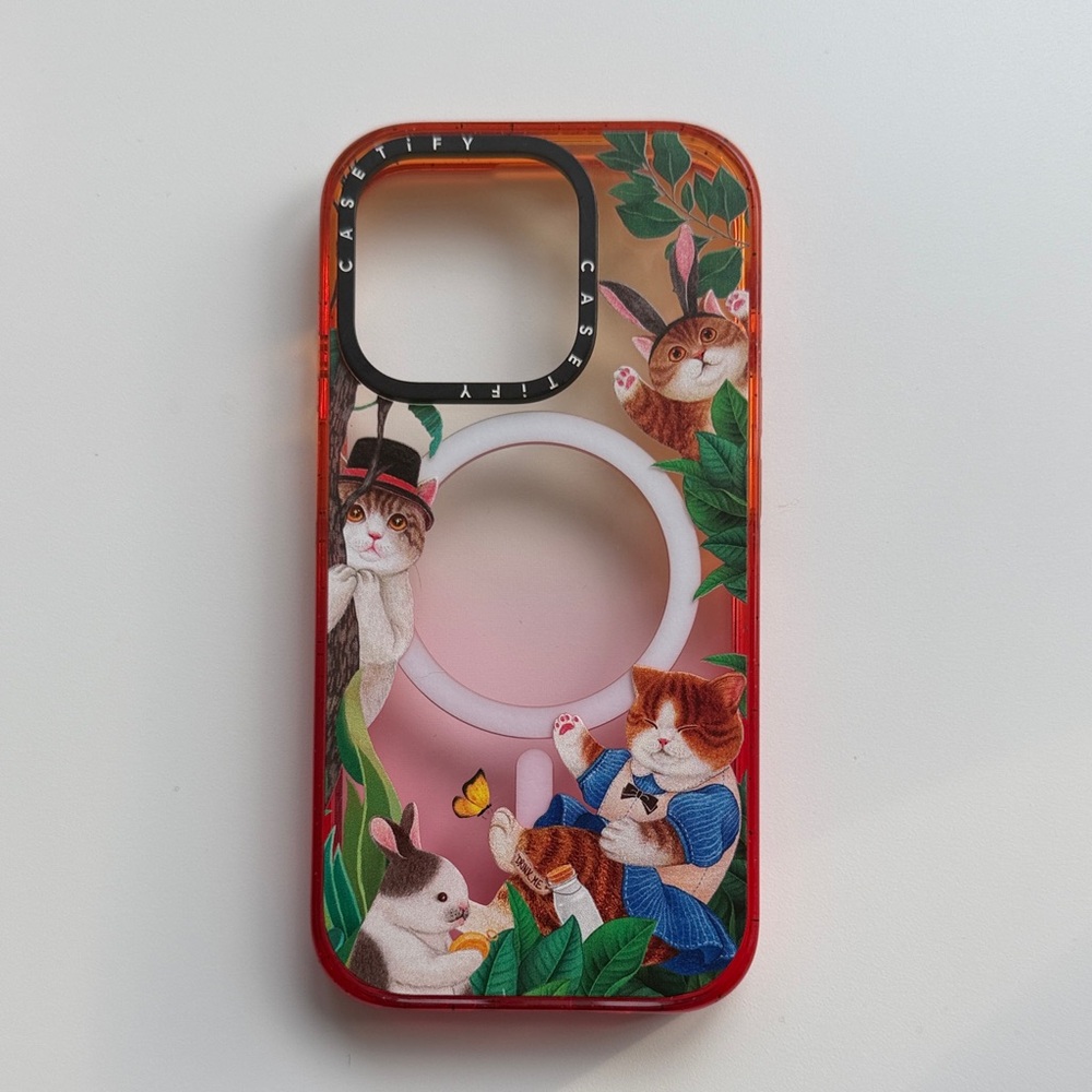 Casetify iPhone 15 Pro Vibrant Red Animal Design Phone Case